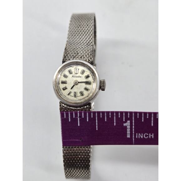 Vtg 10k GF Nivada with Kestenmade 10K White Gold Filled Mesh Band 6.5\